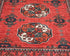 3x5 Red Ersari Afghan Hand Knotted Veg Dye Wool Area Rug